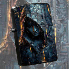 Cyber Virtual Figure Art Print Lighter, Trendy Sci-Fi Vibe Portable Daily Gear, Fits Commute Travel Gatherings All Scenarios, Stylish Unique Practical Carry Item, Ideal Exquisite Gift For Mates Family On Various Occasions A H