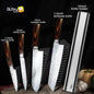 Kitchen Knives Japanese Chef Knife Set 7CR17 High Carbon Steel Full Tang Hammered Non-Stick Santoku Knifes Utility Meat Cleaver
