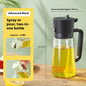 2 in 1 Oil Dispenser and Oil Sprayer Bottle Spray and Pour Olive Oils Sprayer Mister Cooking Olive Dispensers Bottle for Kitchen