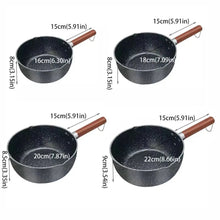 Non-Stick Milk Pot Wood Handle Universal Soup Pot Japanese Style with Lid and Pour Spout Cooking Saucepan Baby Food