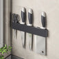 Wall-Mounted Kitchen Knife Holder No Punching Stainless Steel Storage Rack for Home Use 304 Steel Knife Insertion Rack