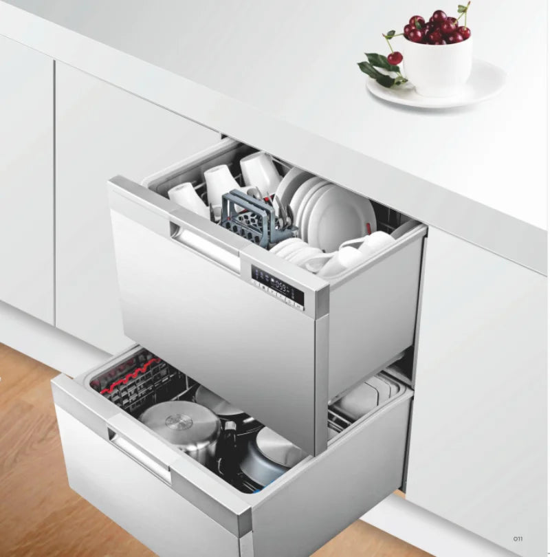 Smart Drawer Dishwashers Built in High Quality Professional Stainless Steel Turbo  12 Settings Household Home Drawer Dishwasher