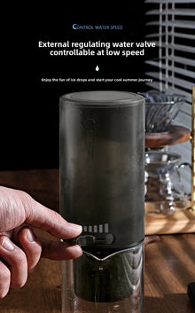 450ml Cold Brew Coffee Maker Iced Drip Pot Portable Cold Brewing with Control Valve Coffee Pitcher Home Summer Camping Tools
