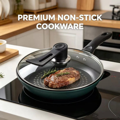 Cast Iron Skillet with Lid, Non-Stick, Non-Coated, Oil-Retaining, Suitable for Home Use, Steak Frying Pan, Pancake Pan, Small Pan, Special Pan for Hand-Grabbed Pancakes