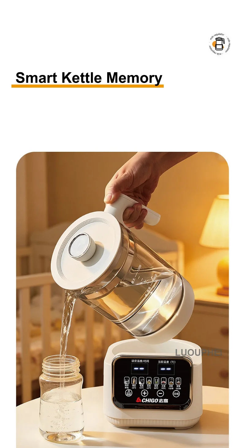 1.5L Electric Kettle Home Health Kettle Multifunctional Milk Regulator Temperature Control Flower Tea Kettle Auto Keep Warm 800W