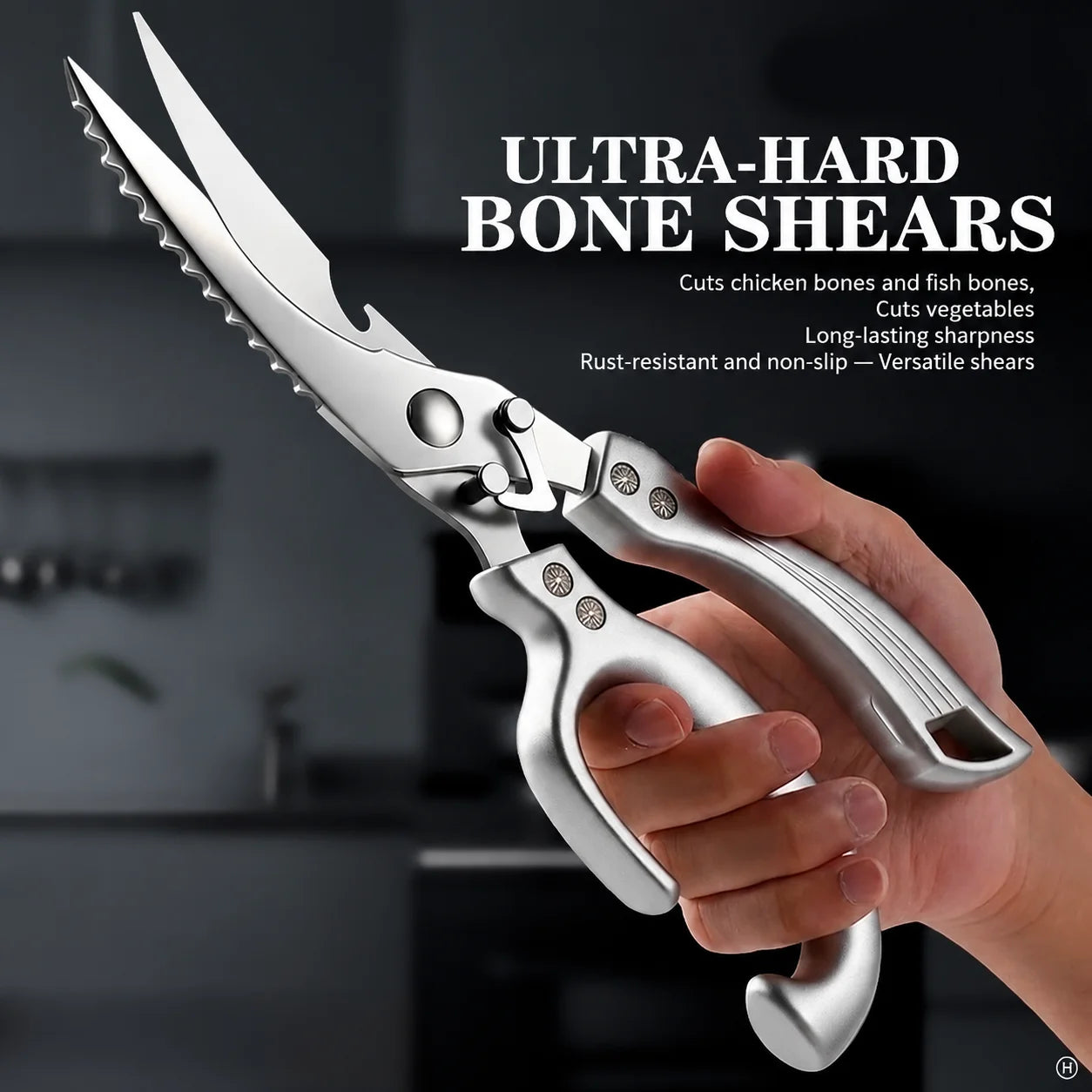 German Commercial Strength Chicken Bone Clippers Kitchen Scissors for Home Use Duck Goose Bone Cutting Food Shears Fish Killing