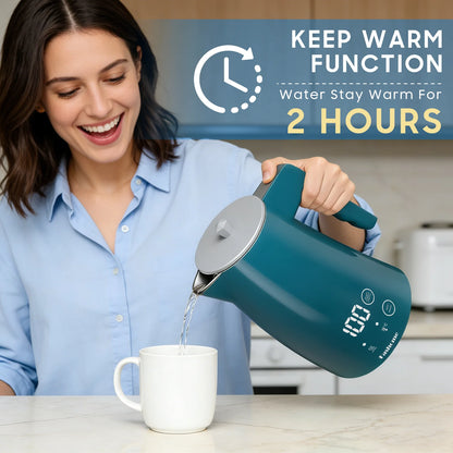 1200W Electric Kettle 1.25L Fast Boiling Electric Pot Coffee Tea Kettle Water Boiler, 2 Hour Keep Warm, Temperature Control Teapot Home Kitchen Water Heater