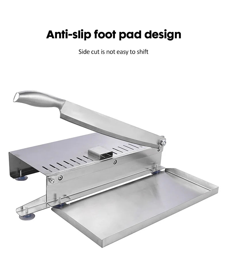 2022 Manual Stainless Steel Food Cutter Slicing Machine Automatic Home Kitchen Frozen Meat Slicer Meat Delivery Nonslip Handle