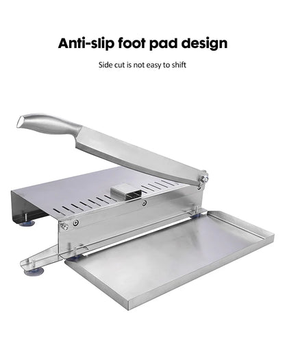 2022 Manual Stainless Steel Food Cutter Slicing Machine Automatic Home Kitchen Frozen Meat Slicer Meat Delivery Nonslip Handle