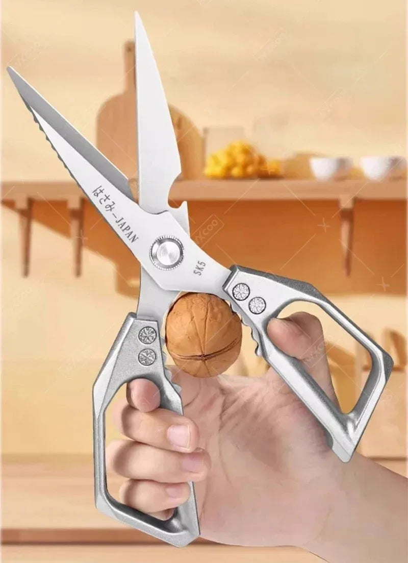 WXCOO Japanese Household Kitchen Scissors SK5 Stainless Steel Multi-Purpose Shears Specialized Heavy-Duty Chicken Bone Scissor