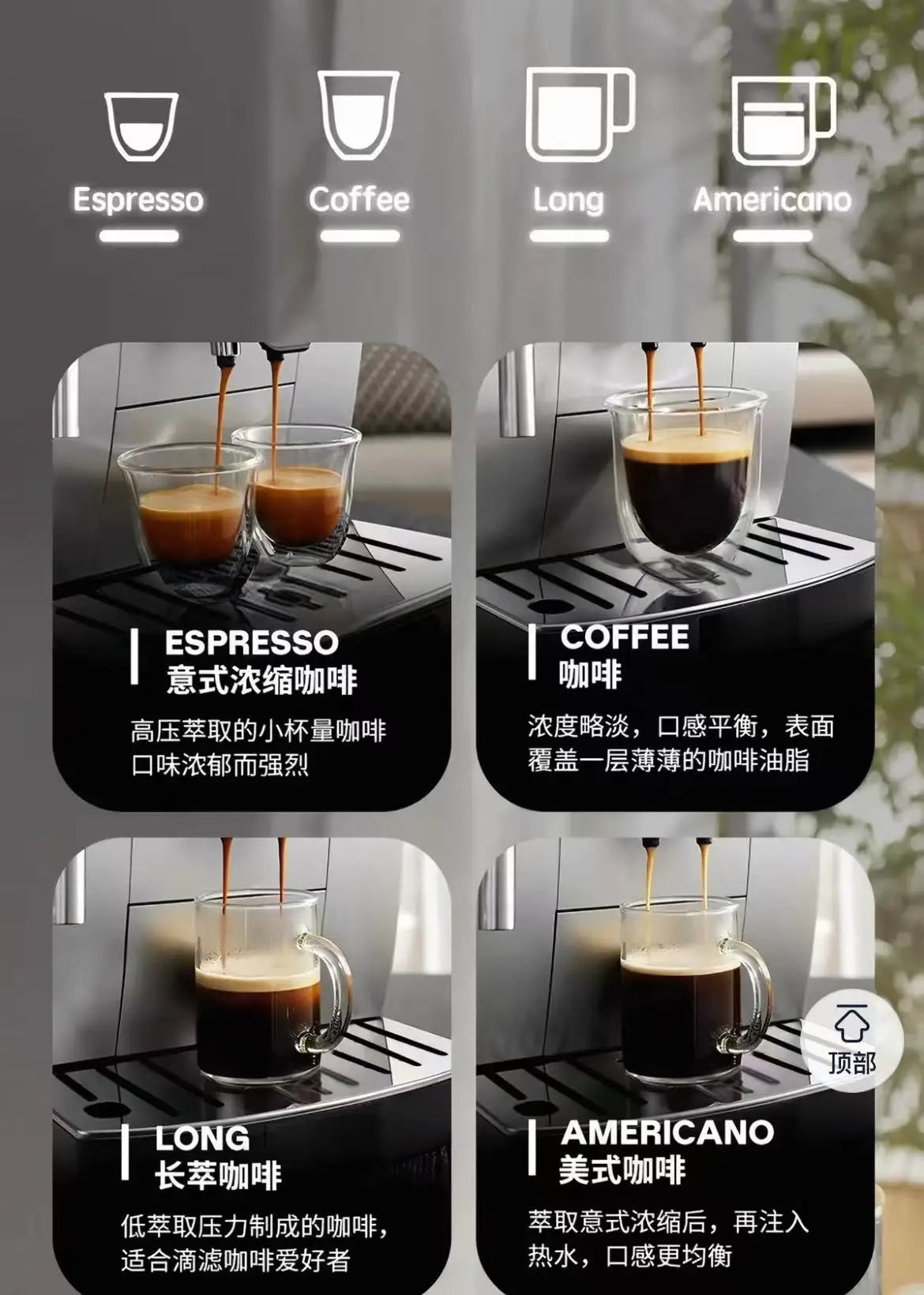 S3Pro Fully Automatic Coffee Machine, Italian Style Small Fresh Grind Coffee Maker for Home & Office Use