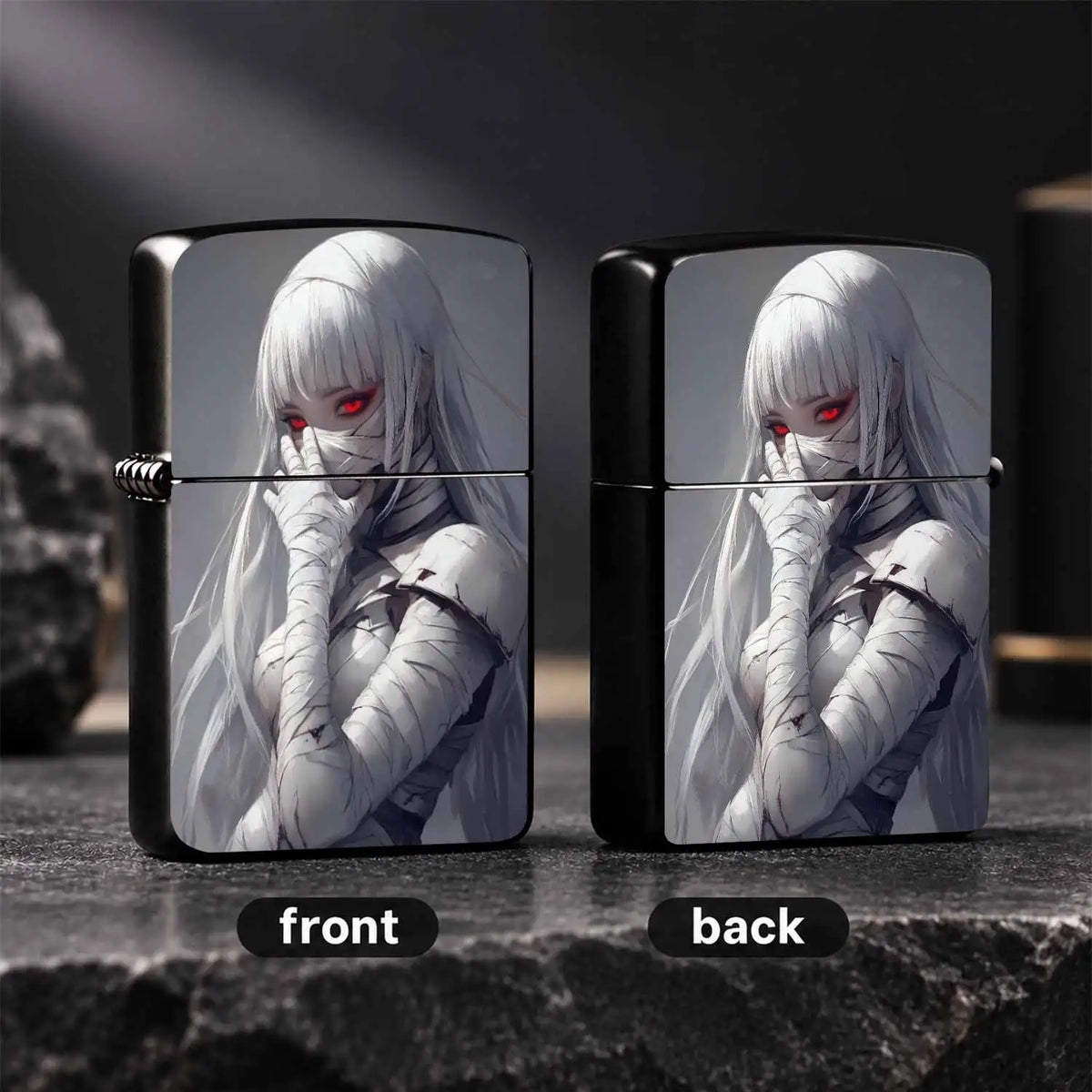 Stylish Anime Bandage Girl Red Eyes Themed Portable Igniter, Creative Two-Dimensional Art Sense Exquisite Daily Carry Item, Perfect For Gifting Self Use In Various Scenarios Like Gathering Outdoor Trip, High Recognition Uniqu