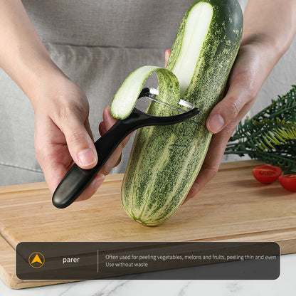 3-5PCS black stainless steel kitchen knife set, including a full set for kitchen, dormitory, household use, chef's knife, fr