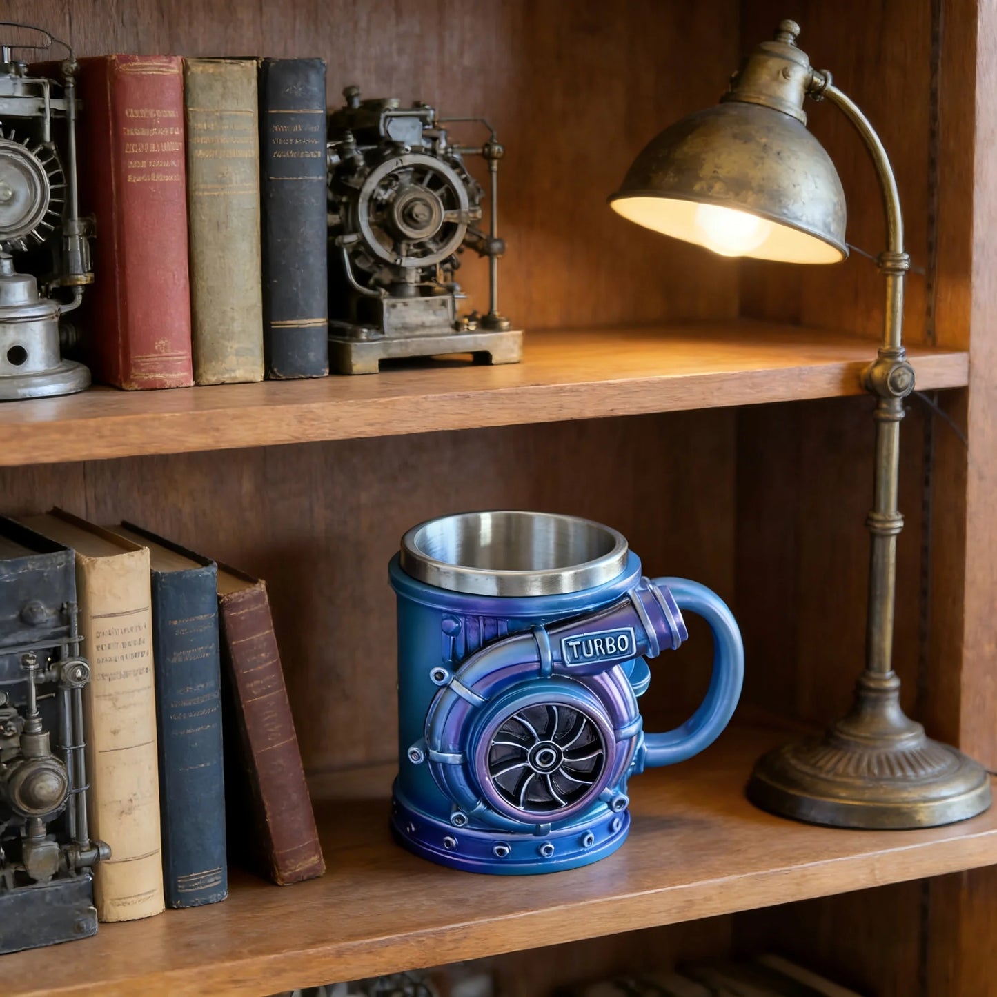 3D Turbocharger Coffee Mug | Stainless Steel Inner Car Enthusiast Cup