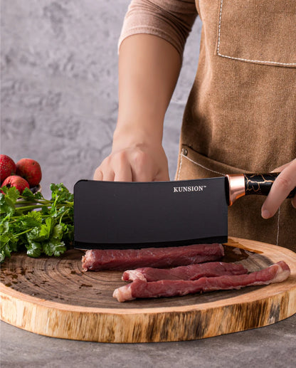 Kitchen Knife 9pcs Acrylic Knife Holder Stainless Steel Slicing Knife Bread Knife Fruit Knife Chef Knife