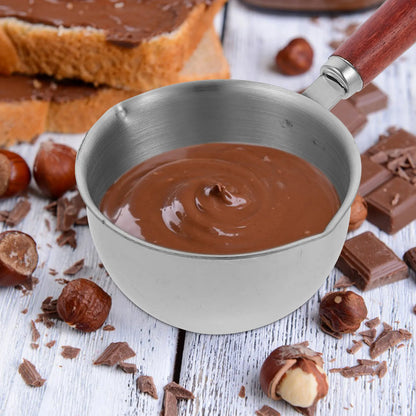 Small Stainless Steel Milk Pot Butter Melting Pan Non Stick Sauce Pan with Scale for Cooking Saucepan Mini Cookware Kitchen