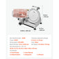 SucceBuy Commercial Meat Slicer 10 inch 320W Food-Slicer with SUS420 Blade 0-0.4 inch Adjustable Thickness for Frozen Meat Ham