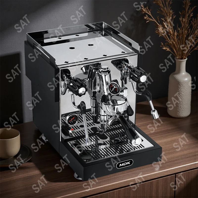 -For MC-10 Commercial Stainless Steel Semi-Automatic Espresso Machine Ambient Light Electric Coffee Maker Household Outdoor RV*