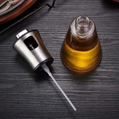 Stainless Steel Glass Olive Oil Sprayer, Leak-Proof PVC-Free Misting Dispenser for Cooking, BBQ, Salad, Kitchen Use