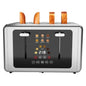 4-Slice Smart Toaster with Touchscreen and Extra-Wide Slots Dual Independent Control 6 Browning Levels 6 Bread Types Memory Fun