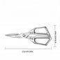 Japanese Kitchen Scissors Household Black Titanium Stainless Steel Multi-functional Scissors for Chicken Bones and Fish Killing