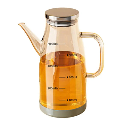 600/800/1000ml Oil Bottle Kitchen Glass Oil Pot Large Capacity Leak-Proof Pour Soy Vinegar Tank Oil Dispenser Kitchen Tools