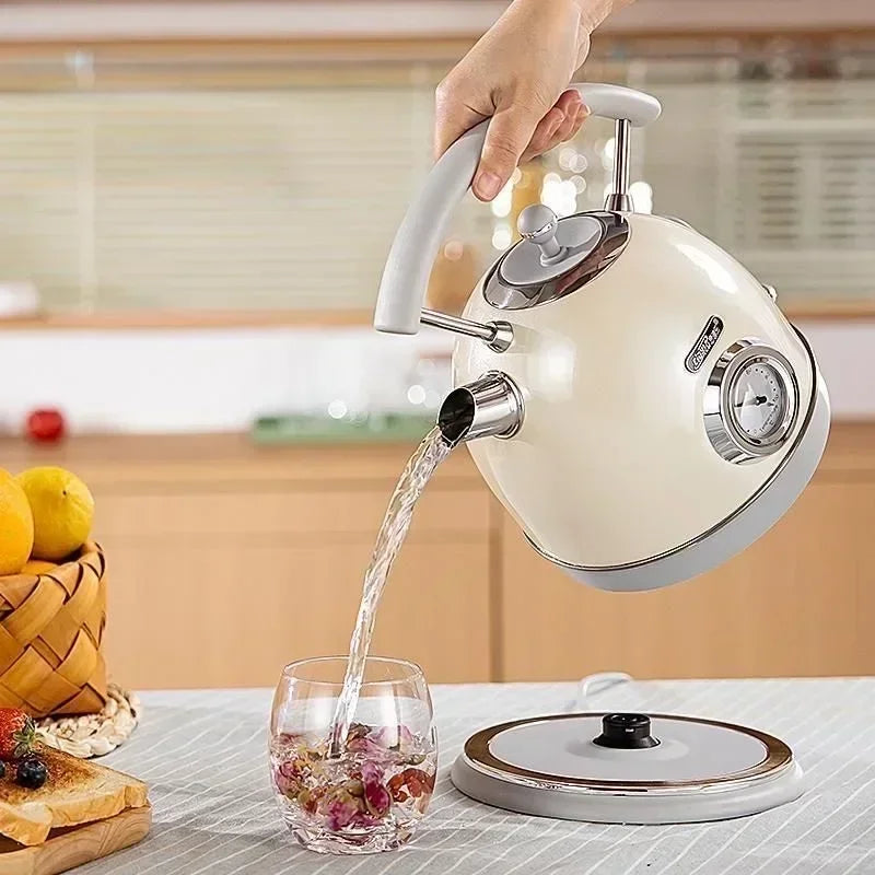 220V-240V Electric Water Kettle 1.8L 1800W 304 Stainless Steel With Thermometer Electric Boiling Coffee Tea Pot