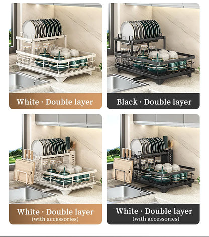 Dish Drying Rack Kitchen Adjustable Stainless Steel Cutting Board Organizer Dish Bowl Drainer Storage Rack Kitchen Utensils