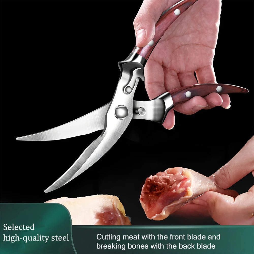 1PC，Chicken Bone Kitchen Scissors Kitchen Duck Fish Cutter Stainless Steel Cooking Scissors Meat Scissors Kitchen Accessories