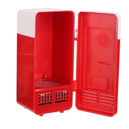 1Pc Mini USB Refrigerator Office Mini Heating And Cooling Dual Use Portable Refrigerator Drink Cooler
