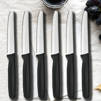 Steak Knives Set of 4/6/8 Stainless Steel Serrated Round Tip Fruit And Vegetable Paring Baking Toast Serrated Bread Knives