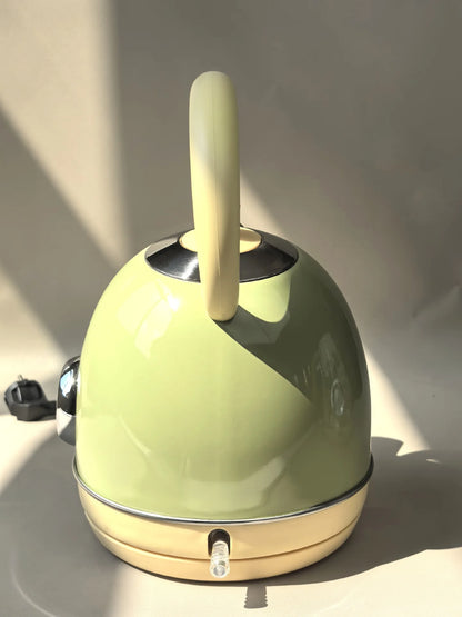 1850W Retro Printed Paint Electric Kettle Auto Power Off 304 Stainless Steel Boiling kettle With Temperature Display Teapot 1.7L
