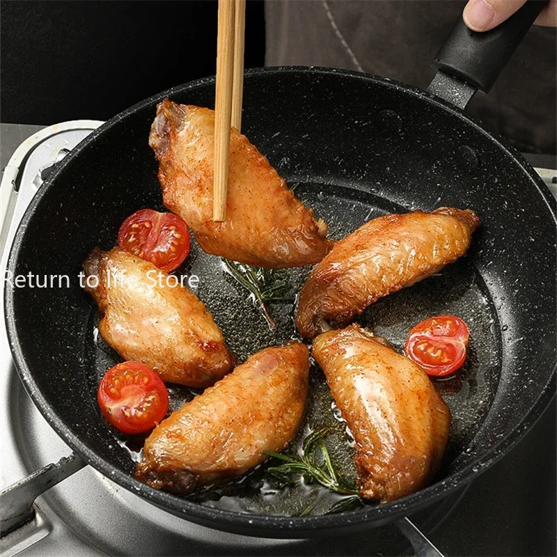 Maifan Stone Non-Stick Frying Pan Saucepan Omelette Cooking Pots Kitchen Egg Steak Kitchenware for Gas Induction Cooker