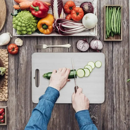 Titanium Cutting Stainless Boards for Kitchen Board 316 Steel Thickened Double Sided Food Grade Portable Fruit Meat Chopping