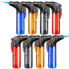 2026 New Torch Lighters Butane Refillable Jet Flame Windproof Torch Lighter for Candle Fireplace Camping BBQGrill Kitchen