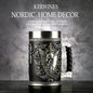 3D Beer Mugs Coffee Cups Gothic Goblet Iron Tankard Stainless Steel Resin Wine Glass Mug 600ML Skull Father's Day Gift 1 pcs
