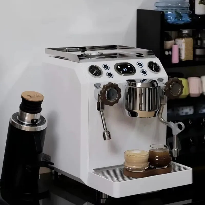 STLF 9Bar Italian Pump Commercial Coffee Machine Stainless Steel Boiler PID Temperature Control System 58mm Extraction