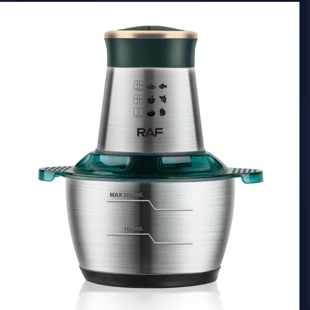 2 Speeds Electric Chopper Meat Grinder Stainless Steel Mincer Food Processor Kitchen Slicer Egg Beater Garlic Vegetable