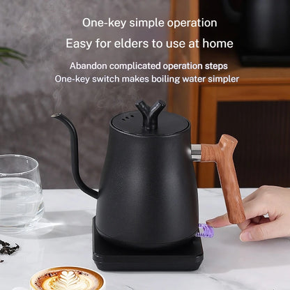 1L Stainless Steel Electric Kettle, Auto Shut-Off, for Pour-Over Coffee/Tea, Smart Temp Control & Mechanical Models