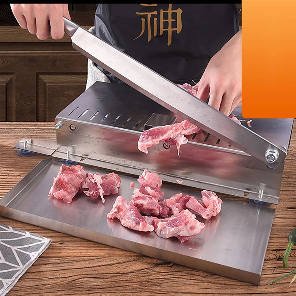 Commercial Manual Frozen Meat Slicer Bone Cutting Tool Stainless Steel Minced Lamb Bone Meat Cutter Chicken Duck Fish Cutting