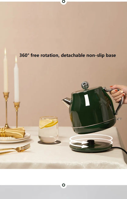 220V 1.5L Household Electric Kettle Water Boiling Cooking Pot Fast Heating Kettle With Stainless Steel Inner 3 Color Available