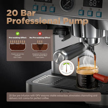 Professional Espresso Machine Smart 20 Bar Semi-Automatic Espresso Machine with Grinder Household Hotel Classic Coffee Maker