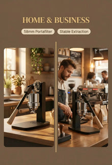 STLF  Manual Lever Espresso Machine, 9 bar pressure, precise temperature control, compatible with E61 filter press