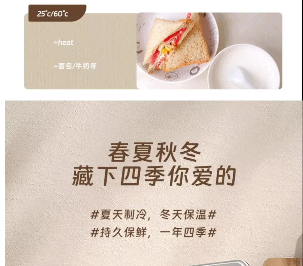 USB/220V Compact Portable Refrigerator for Cars, Dormitories, Beauty Masks, Makeup, and Breast Milk Storage DD