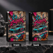 Trendy Graffiti Style Mk4 Themed Portable Lighter, Unique Street Art Coating Fashion Accessory, Ideal For Daily Carrying To Light Scented Candles, Outdoor Bonfires, Birthday Parties, Creative Practical Gift For Car Enthusiast