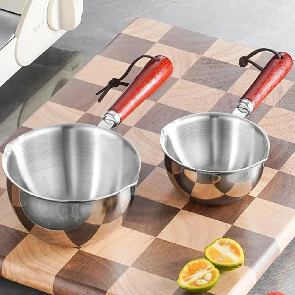 Mini Stainless Steel Hot Oil Pot Small Saucepan for Boiling Butter Melting Pot Butter Warmer Ideal for Various Cooking Tasks