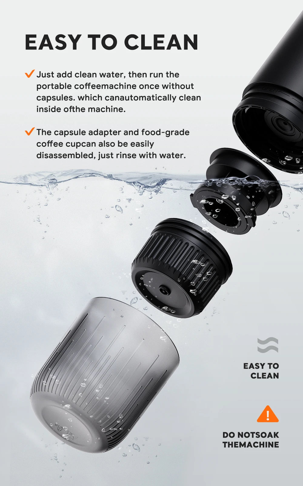 I Cafilas Compact Portable Nespresso Dolce Gusto Coffee Machine 3-in-1 Travel-Friendly Outdoor Powdered Coffee Maker for Adventures