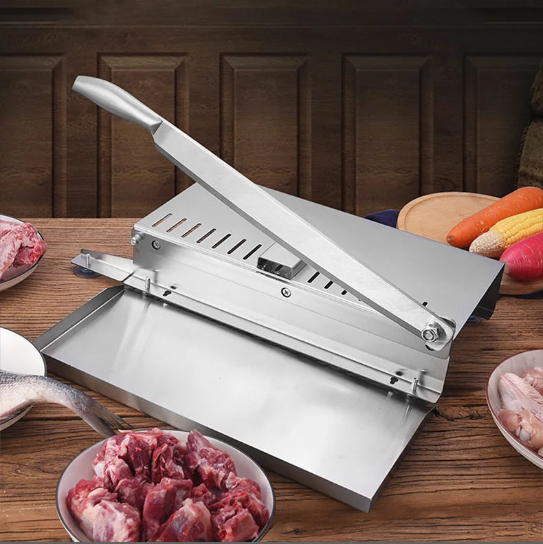 2022 Manual Stainless Steel Food Cutter Slicing Machine Automatic Home Kitchen Frozen Meat Slicer Meat Delivery Nonslip Handle