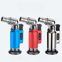 Butane Torch Gas Lighter Metal Windproof Portable Flamethrower Outdoor BBQ Cooking High Flame Welding Torch Ciagr Ignition Tool