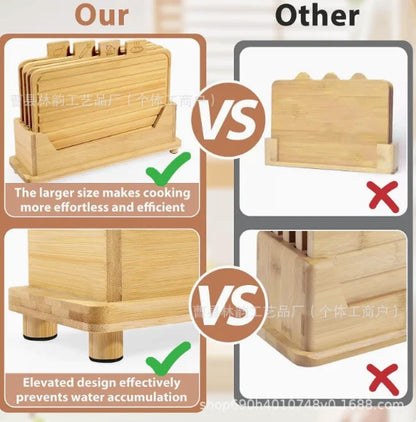 4PCS Wood Cutting Board Set for Baking Bread Cuting Fruit Vegetable Chees Kitchen & Charcuterie Available on Both Sides